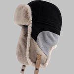 Men's Patchwork Windproof Warm Trooper Trapper Hat