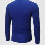 Men's Turtleneck Solid Color Lightweight Skin-Friendly Basic Pullover T-Shirt