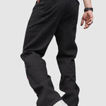 Men's Zip Access Flame Embroidered Jeans