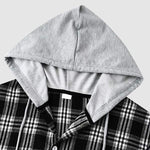 Men's Classic Plaid Hooded Thin Jacket