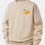 Emoji Duck Print Relax Fit Sweatshirt