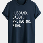 Regular Fit Men Slogan Print Cotton T-Shirt