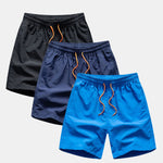 3 Pieces Man Mid Length Drawstring Swim Shorts