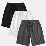 3 Pieces Mid Length Drawstring Shorts
