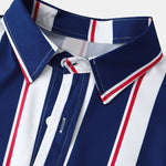Men's Colorful Striped Long Sleeve Casual Shirt