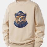Chicago Sunglasses Bear Print Relax Fit Sweatshirt
