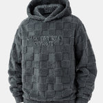 California Embroidered Teddy Checkerboard Hoodie