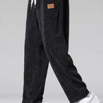 Monaco Slogan Print Drop Shoulder Oversize T-Shirt & Straight Leg Corduroy Pants