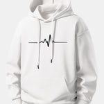 Heartbeat Print Relax Fit Hoodie