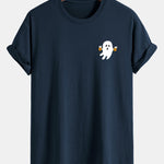 Regular Fit Beer Ghost Print Cotton T-Shirt