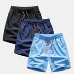 3 Pieces Man Mid Length Drawstring Swim Shorts
