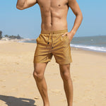 Men's Solid Color Casual Quick-Drying Beach Shorts