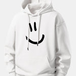 Smiley Face Print Relax Fit Hoodie