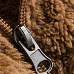 Men's solid color jacquard lambskin warm jacket