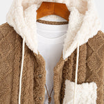 Geometric Jacquard Teddy Hooded Shirt