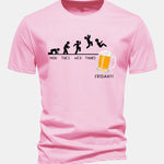 Regular Fit Beer Weekly Evolution Print Cotton T-Shirt