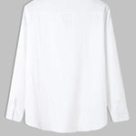 Men's Long-sleeve Half Placket Stand Collar Shirt