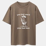 Cowboy Goose Print Drop Shoulder Oversize T-Shirt