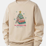 Christmas Tree Slogan Print Relax Fit Sweatshirt