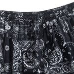 Paisley Print Button Up Shirt & Drawstring Swim Shorts