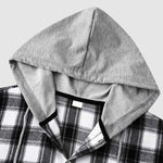 Men's Classic Thin Plaid Hooded Jacket