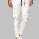 Casual Patchwork Pants with Dual Pockets
