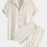 Animal Texture Terry Cuban Shirt & Shorts