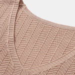 Textured Knitted V Neck T-Shirt