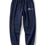 Men Print Drawstring Hoodie & Jogger Pants
