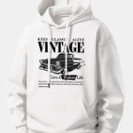 Classic Car Print Relax Fit Hoodie