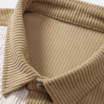 Colorblock Button Up Corduroy Shirt