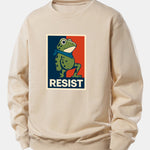 Resist Portland Frog Print Relax Fit Sweatshirt