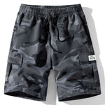 Camouflage Drawstring Cargo Shorts