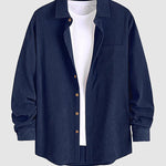 Men's Textured Corduroy Long Sleeve Shirt