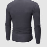 Men's Turtleneck Solid Color Lightweight Skin-Friendly Basic Pullover T-Shirt