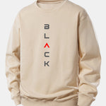 Black Print Relax Fit Sweatshirt