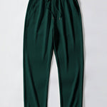Long Sleeve Muscle Fit Ribbed Stand Collar Shirt & Straight Leg Ribbed Pants