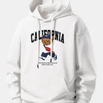California Bear Print Relax Fit Hoodie