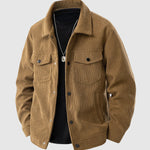 Men's corduroy versatile casual cargo jacket