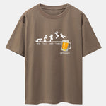 Beer Weekly Evolution Print Drop Shoulder Oversize T-Shirt