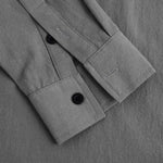 Men's Double Pocket Cotton-Linen Long Sleeve Shirt