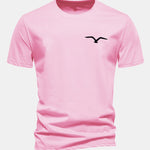 Regular Fit Seagull Print Cotton T-Shirt