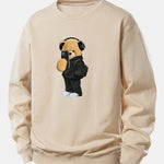Fashion Bear Taking Photo Print Relax Fit Sweatshirt