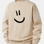 Smiley Face Print Relax Fit Sweatshirt