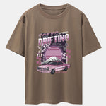 Tokyo Speed Car Print Drop Shoulder Oversize T-Shirt