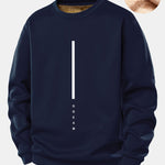 Dream Stripe Print Teddy Fleece Lined Sweatshirt