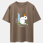 Rabbit Or Duck Optical Illusion Print Drop Shoulder Oversize T-Shirt