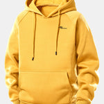 Men Print Drawstring Hoodie