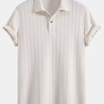 Twist Texture Knit Polo Shirt
