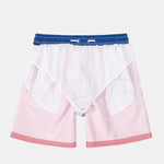 Vertical Striped Drawstring Swim Shorts
